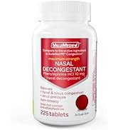 ValuMeds Nasal Decongestant PE (225 Tablets) Non-Drowsy | Phenylephrine HCl 10mg to Relieve Sinus...