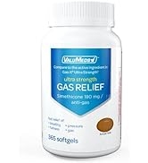 ValuMeds Ultra-Strength Gas Relief for Adults (365 Softgels) Relieves Pressure, Bloating, and Pai...