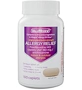 ValuMeds 24-Hour Allergy Medicine (100-Count) Fexofenadine HCl Tablets | Non-Drowsy Antihistamine...