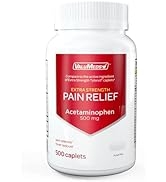 ValuMeds Acetaminophen 500mg Extra Strength Pain Reliever & Fever Reducer for Tension Headache, M...